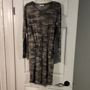Camo Long Sleeve Dress